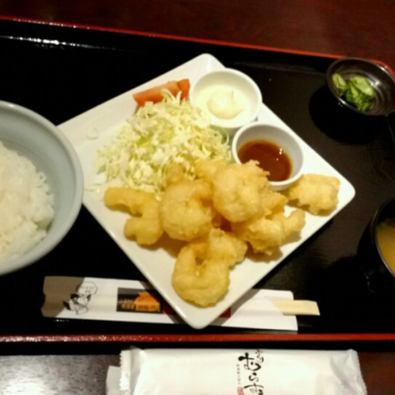 日替り定食、小エビの天ぷら(居酒家ごはん ふらり むらさき 兵庫明石店)