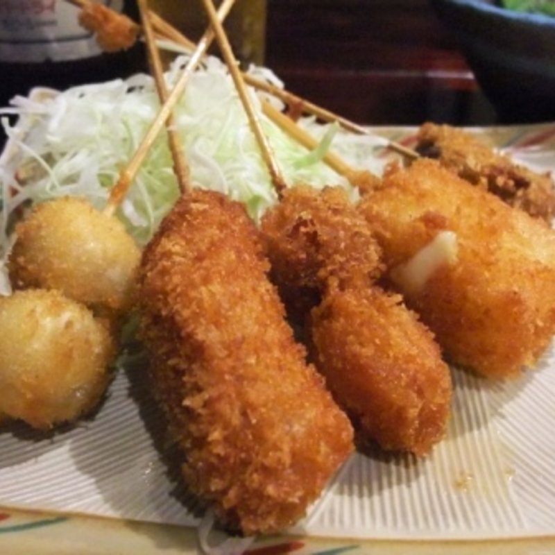 串カツ盛合せ(居酒屋 えんむすび )