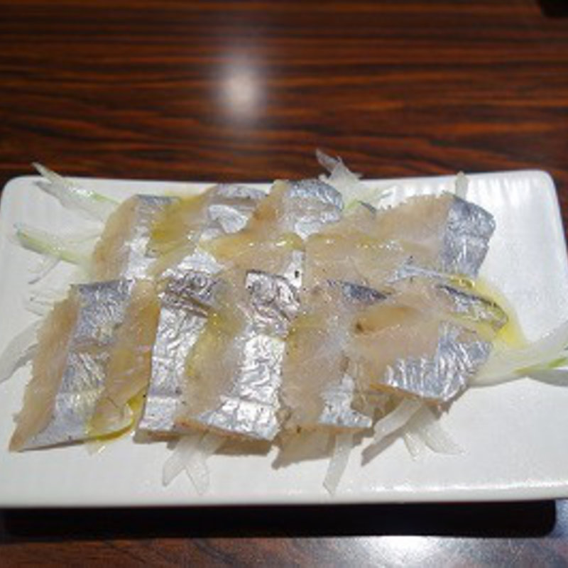 太刀魚の生ハム仕立て(居酒屋 春告魚 （めばる）)