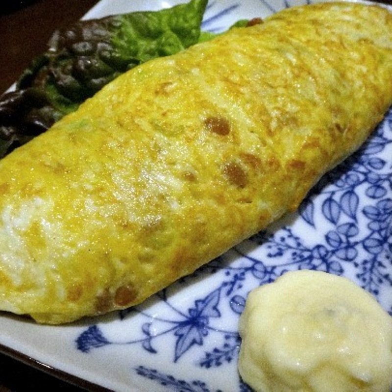 納豆オムレツ(居酒屋 鳥基)