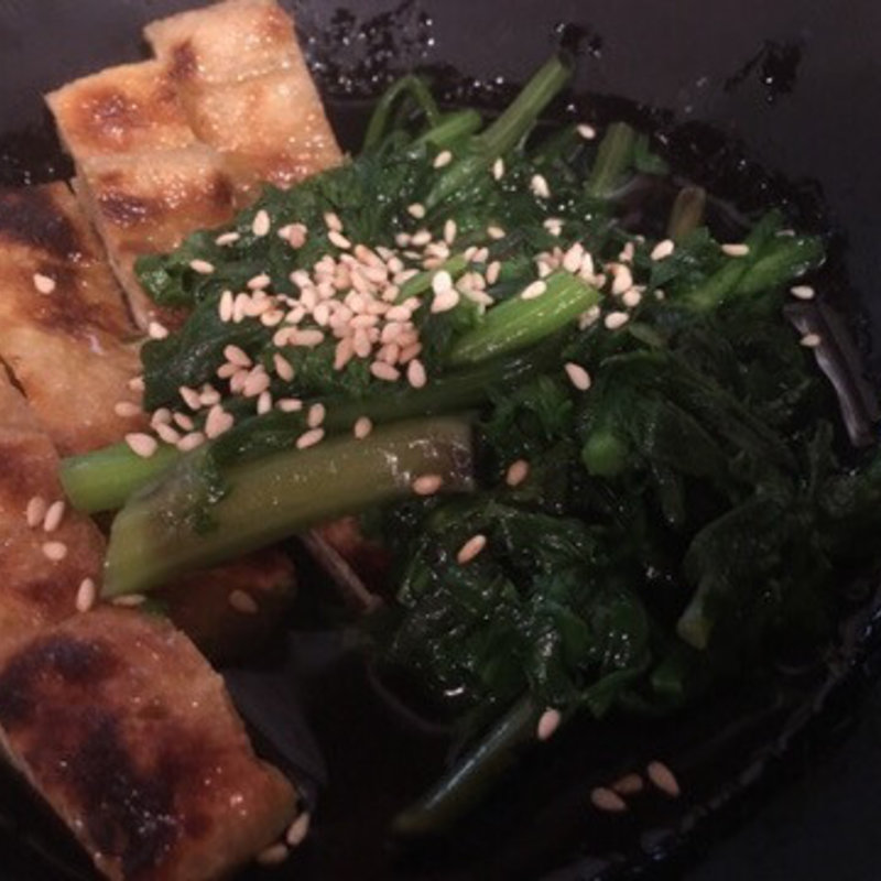 春菊と油揚げの煮浸し(居酒屋一番 )