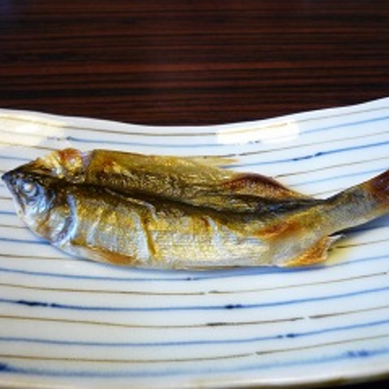 朝食  鮎の一夜干し(山あいの宿　うえだ )