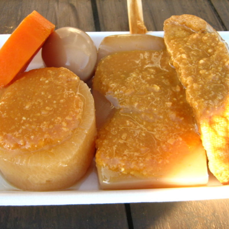 高原野菜の大根と人参とジャンボこんにゃくとたまご＆なまあげ(山のかあさんの店 )