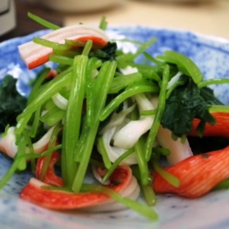 三つ葉とカニカマのお浸し(山口酒店)