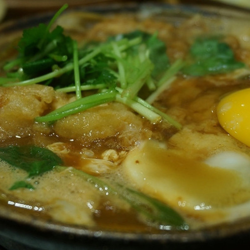 季節限定かき揚げ入り味噌煮込みうどん(山本屋本店 エスカ店 （やまもとやほんてん）)