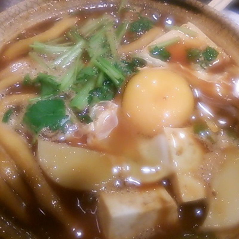 豆腐ささみ入り味噌煮込みうどん(山本屋本店)