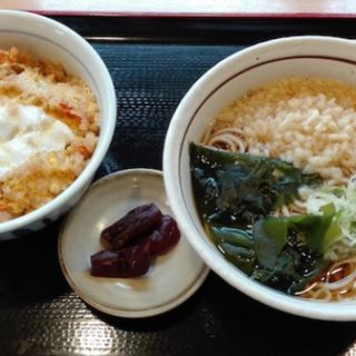かき揚げ丼セット（たぬきそば）(山田うどん食堂 相模原中央店)