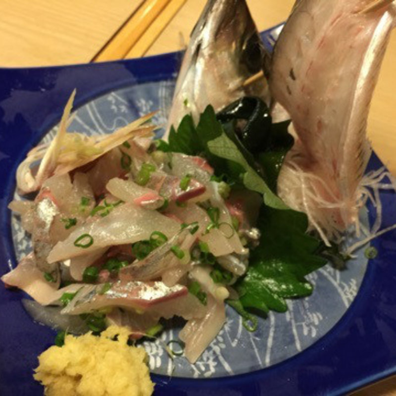 鯵の叩き(山菜海)