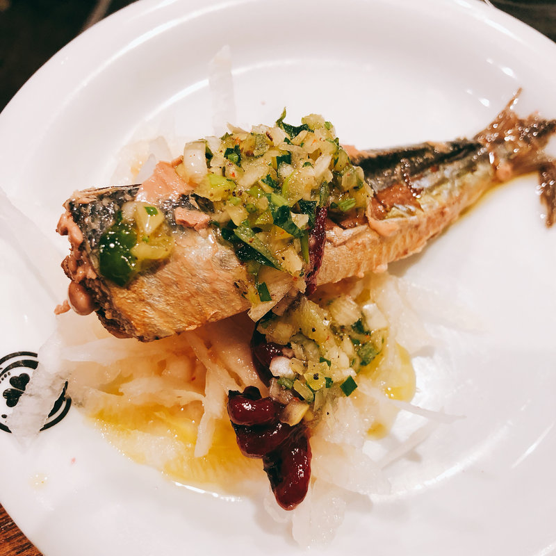 イワシのオイルサーディン　梅肉ソース(東京MEAT酒場 浅草橋総本店 （トウキョウミートサカバ）)