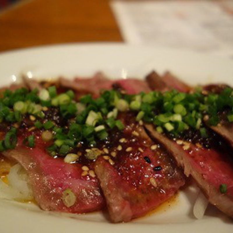 和牛のカルパッチョ　特製食べるラー油(川崎CITTA' )