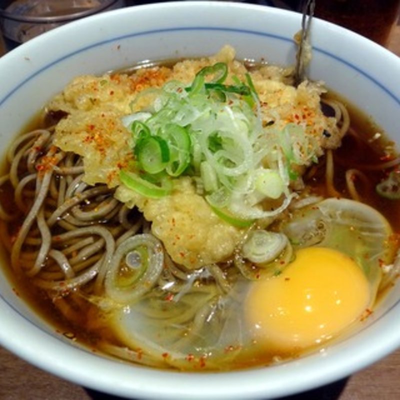 あじ天玉そば（たまご）(川村屋 （かわむらや）)