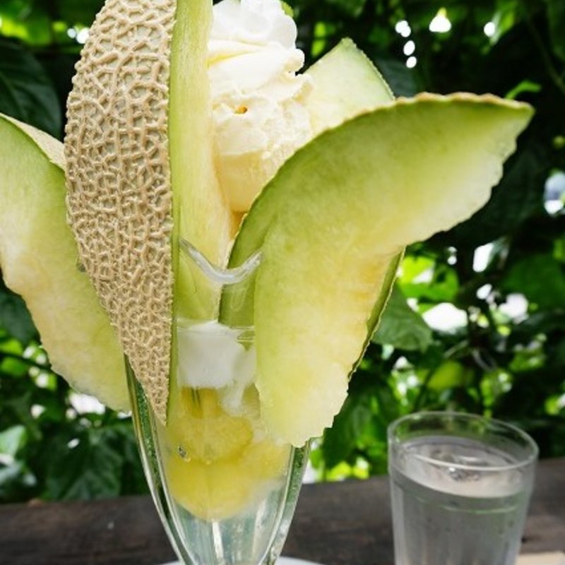 スペシャルマスクメロンパフェ(川村農園CAFE （カワムラノウエンカフェ）)