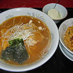 チャーシュー麺の定食+杏仁豆腐