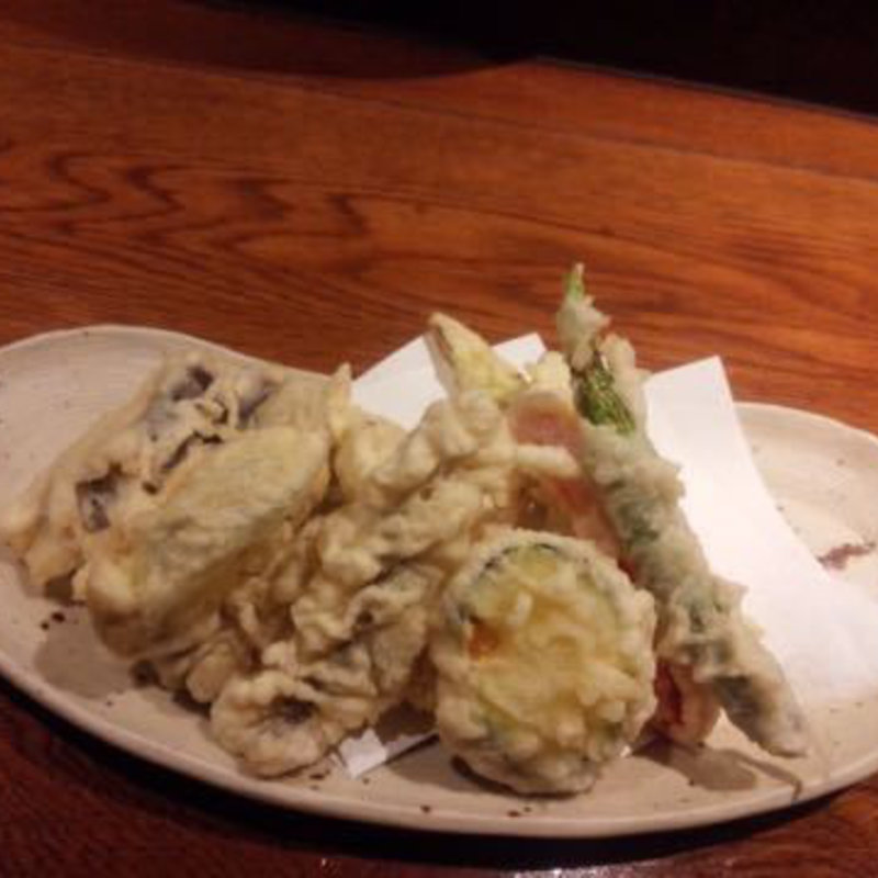 穴子と季節野菜の天婦羅(庵GuRi中目黒)