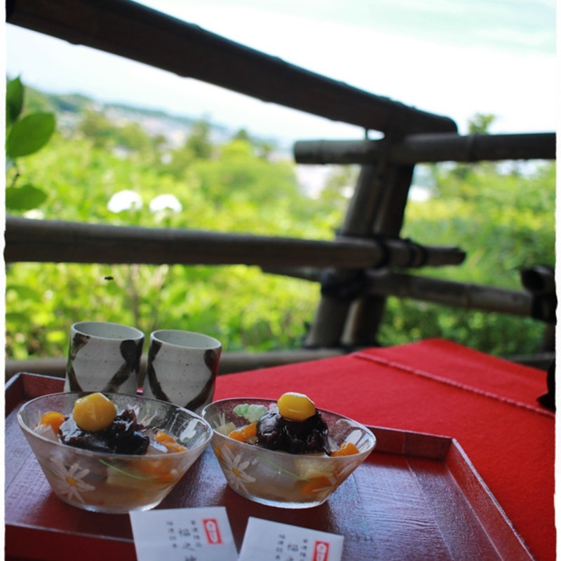 福の神付き　の　あんみつ(弁天堂茶屋)