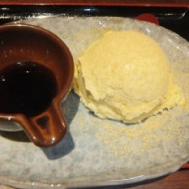 アイスクリーム きな粉と黒蜜(日本橋かに福 本店)