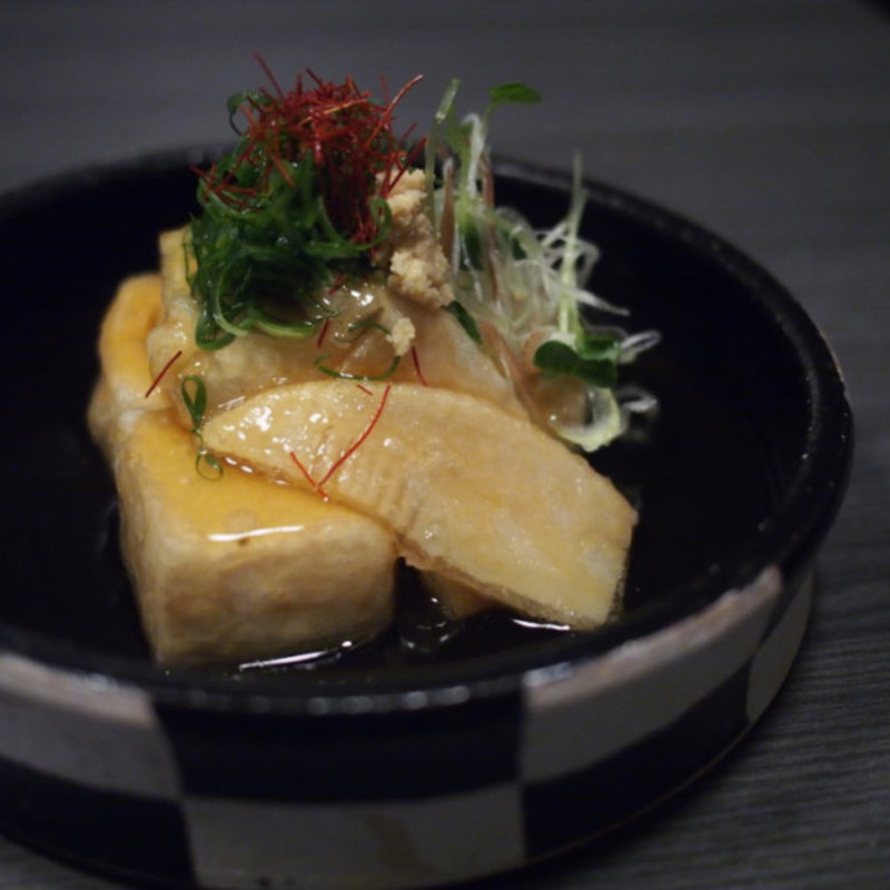 出汁香る絹どうふの揚げ出し(御楽)