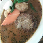 ジューシーハンバーグのスープカレー