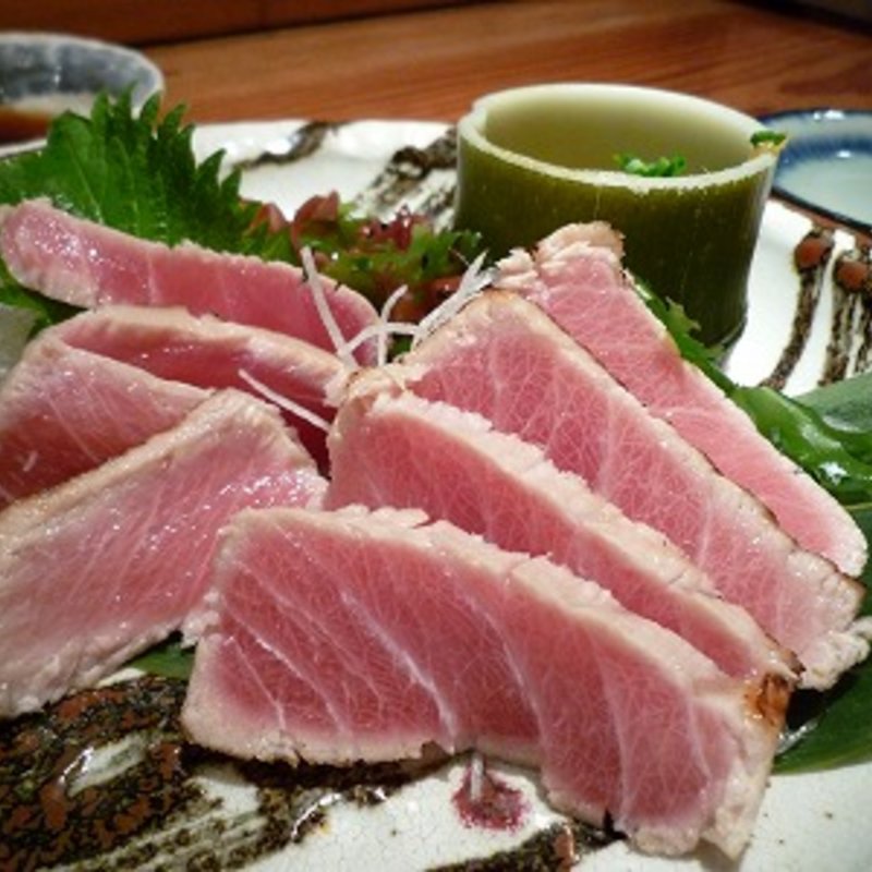 炙りまぐろのおろしゆずポン酢添え(快飛)