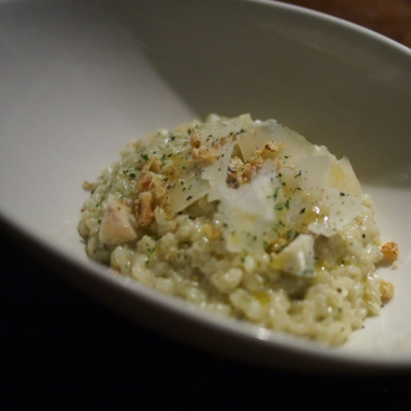 ゴルゴンゾーラ、パルメジャーノチーズのリゾット(恵比寿山の上バル )