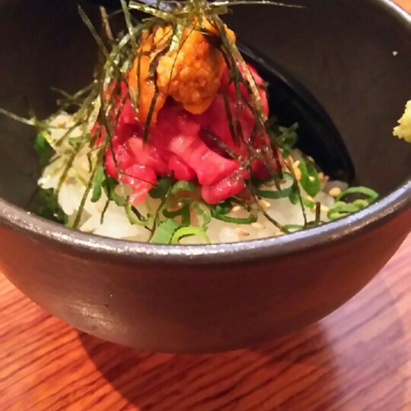 名物！雲丹ユッケご飯(恵比寿焼肉　kintan （エビスヤキニクキンタン）)