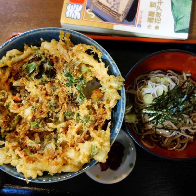 特選かき揚げ丼とミニそばのセット(惣兵衛)