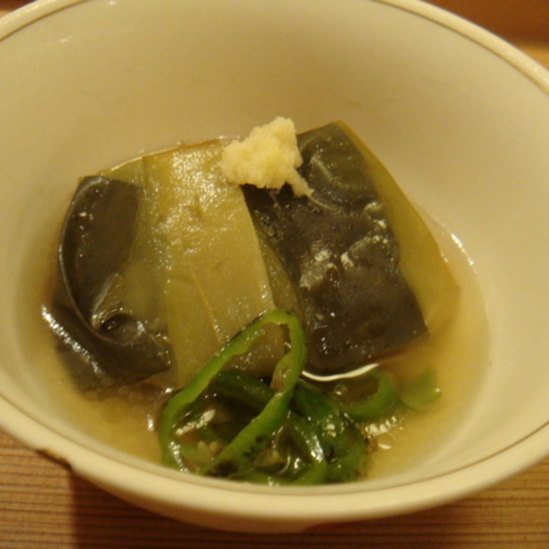 加茂茄子の煮浸し(懐石 斉藤)