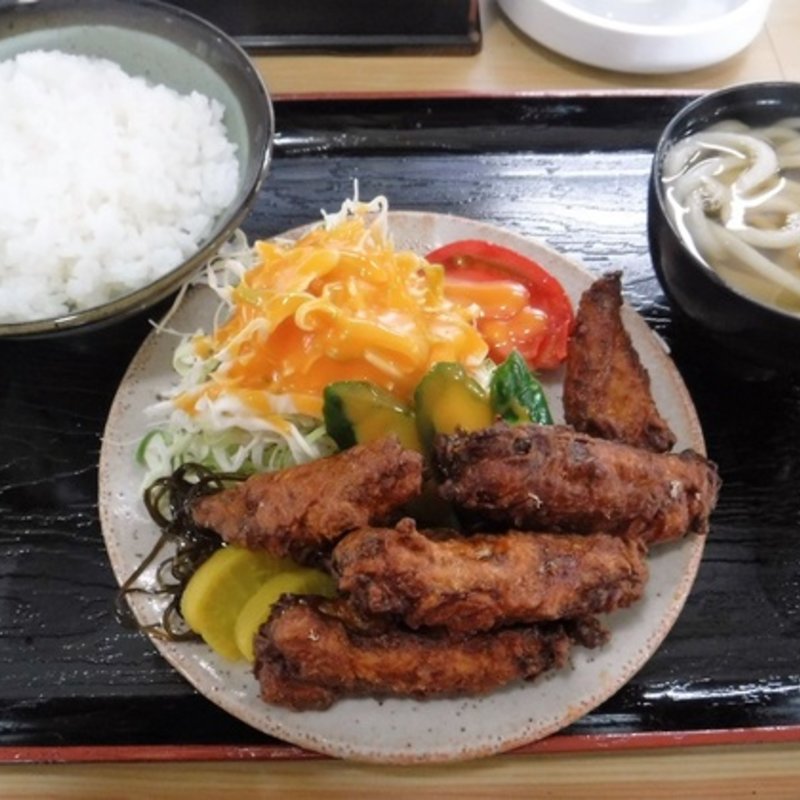 唐揚げ定食(手打ちうどん 両国 )