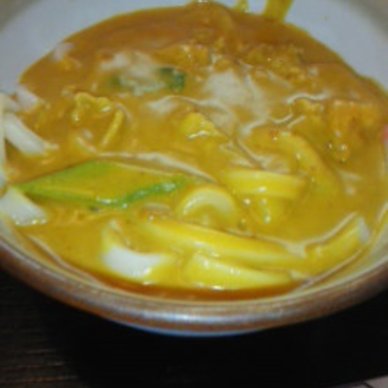 カレーうどん(手打めん処 三朝)