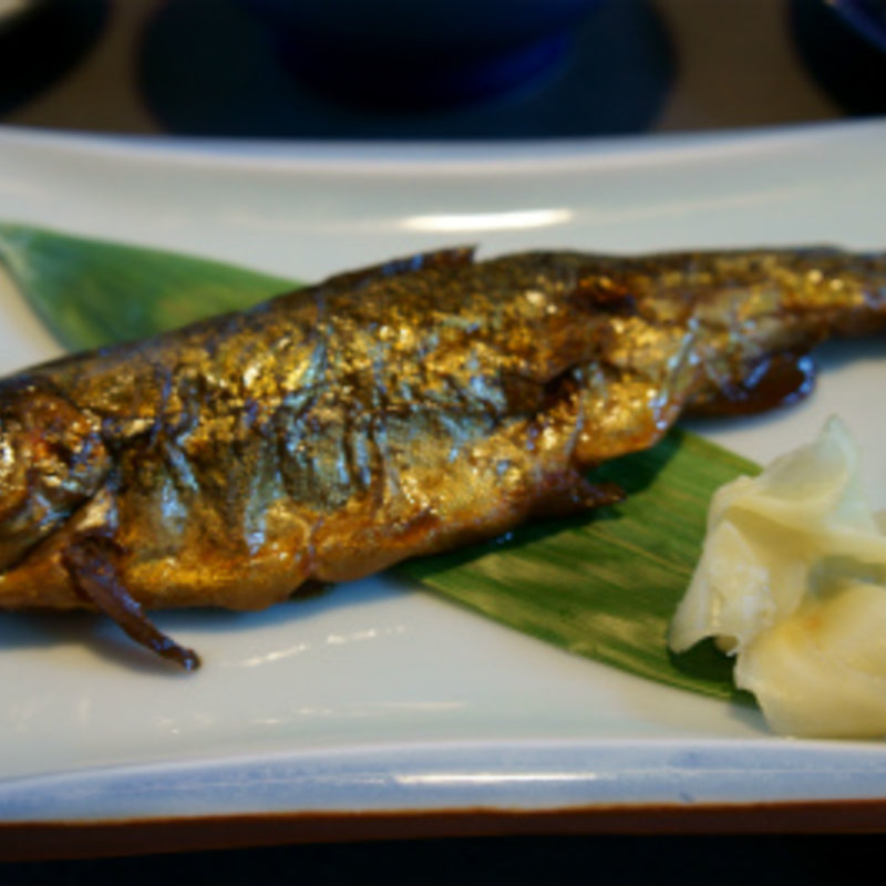 朝食  岩魚の甘露煮(手白澤温泉 )