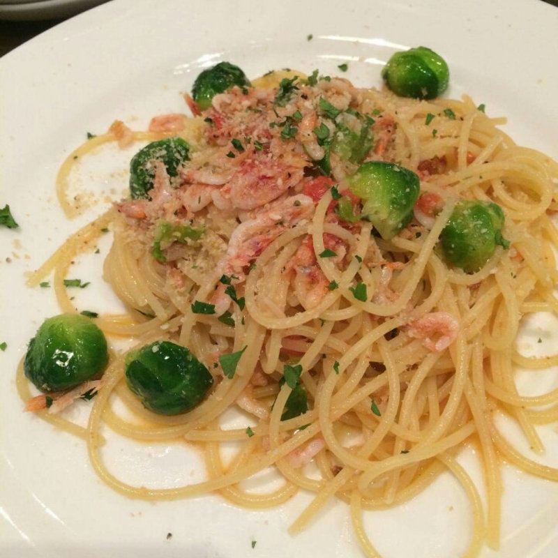 桜えびと芽キャベツのパスタ(文世食堂)