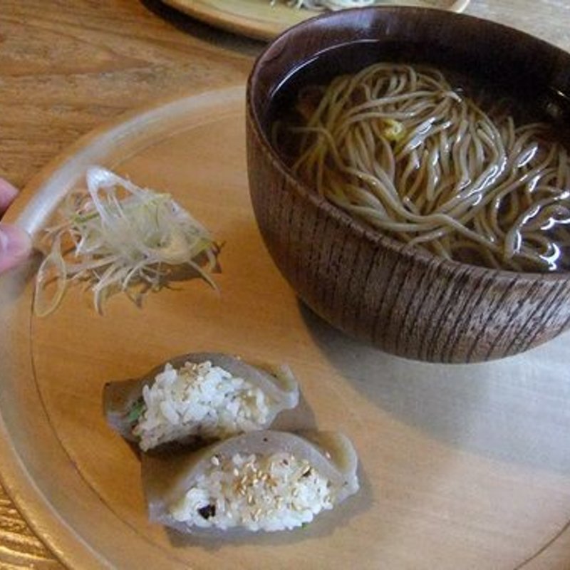 温蕎麦とこんにゃく寿司(文治郎)