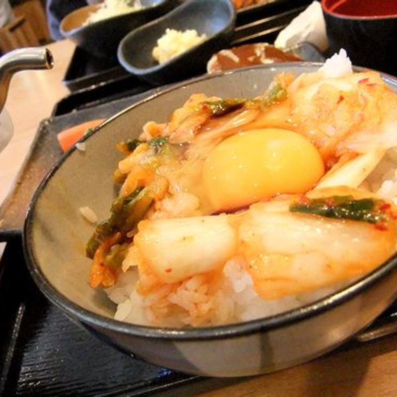 キムチ卵かけごはん(海鮮丼 日の出 薬院本店)