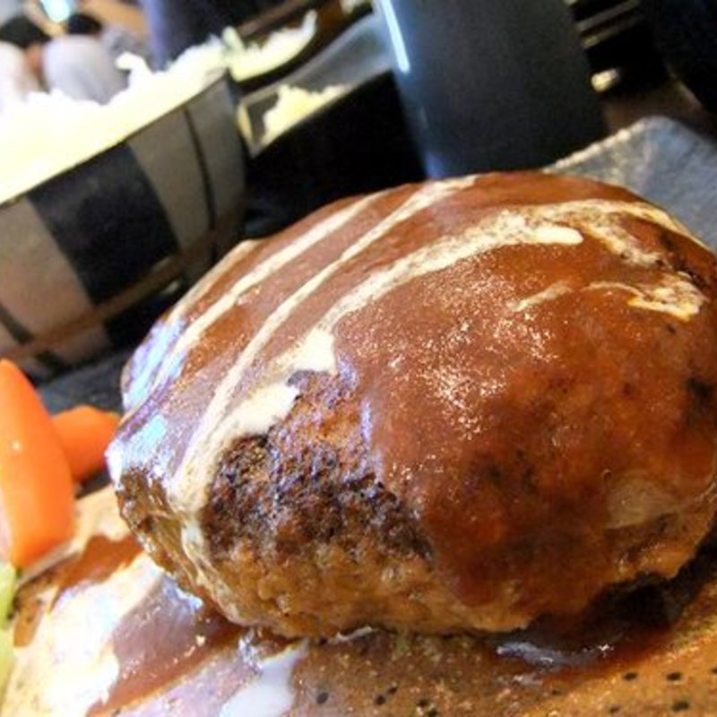 デミグラスハンバーグ定食(海鮮丼 日の出 薬院本店)