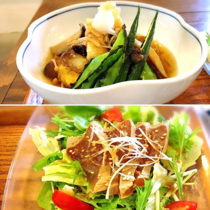 島魚と揚げ豆腐のきのこあんかけ(旬家ばんちゃん )