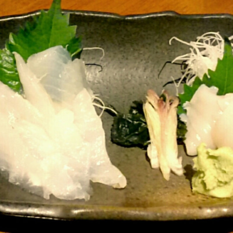 カワハギと活タコ頭刺(旬菜 てる)