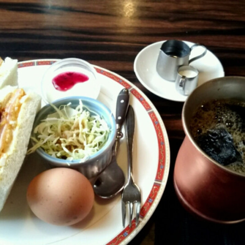 ハムカツサンドのモーニング(明日香 宗佐店)