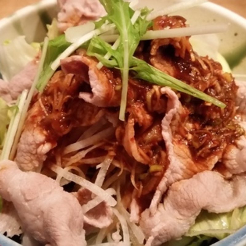 豚しゃぶサラダ定食(普通の食堂いわま)