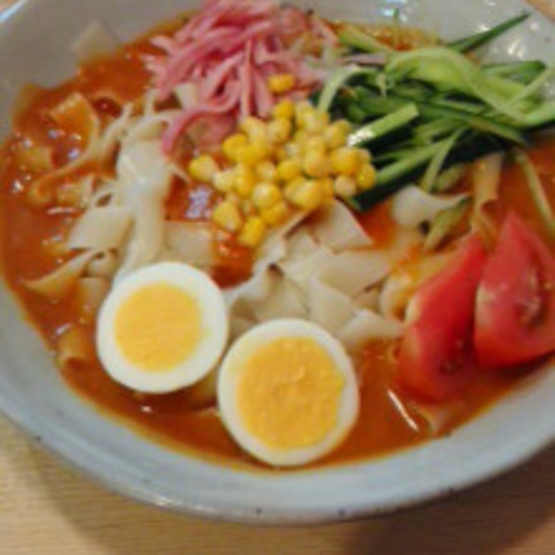 冷し名古屋カレー太きしめん(朝日屋)