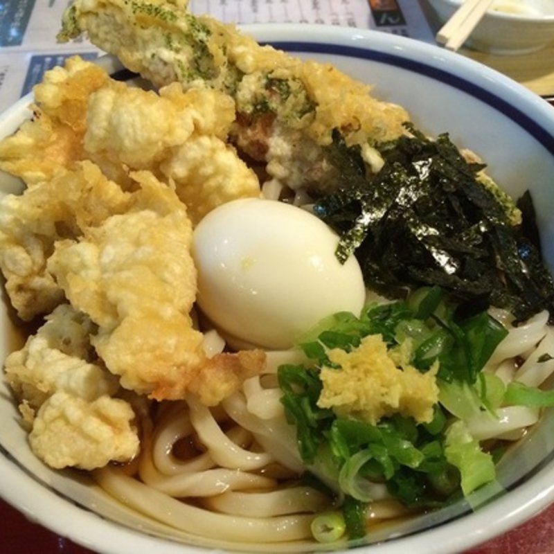 ちく玉天ぶっかけwith鶏天(本場さぬきうどん なか川 （なかがわ）)