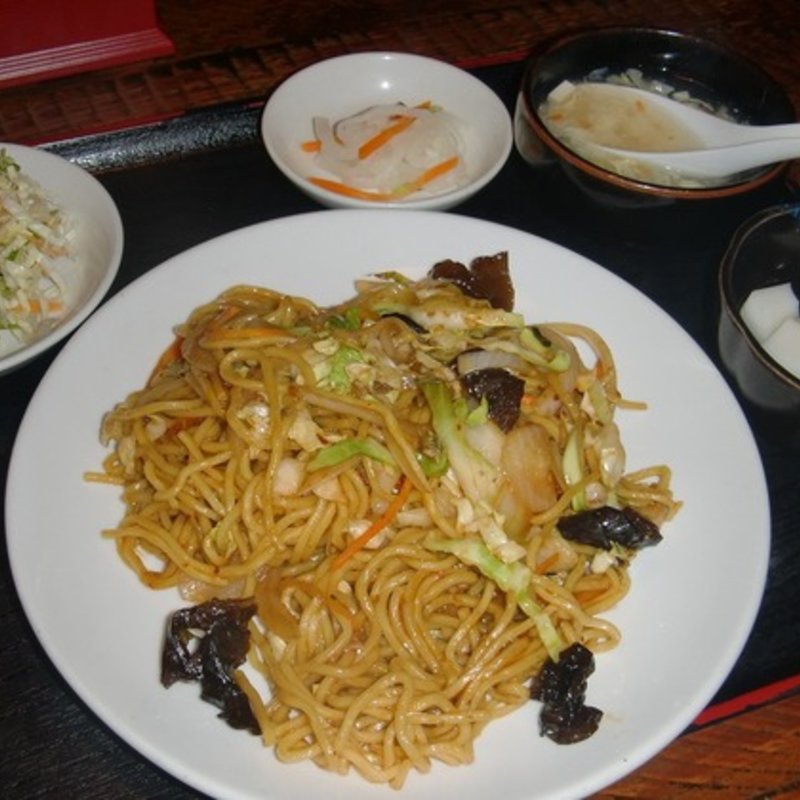 甘酢ぴり辛焼きそばセット(李厨房 水戸店 （りちゅうぼう）)