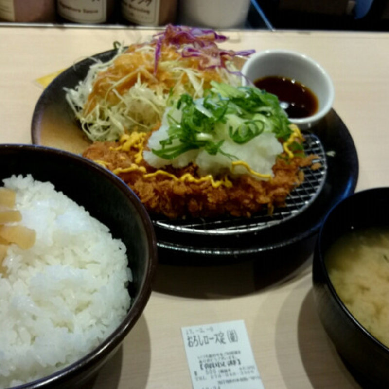 おろしロースかつ定食(松のや 魚住店)