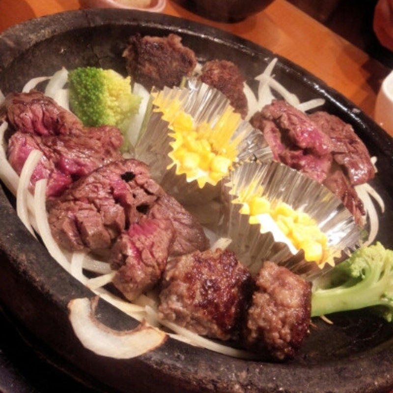 元祖ハラミ・ミニハンバーグランチ(松屋 やきにく すてぇ～き イオンモール大和郡山店 )