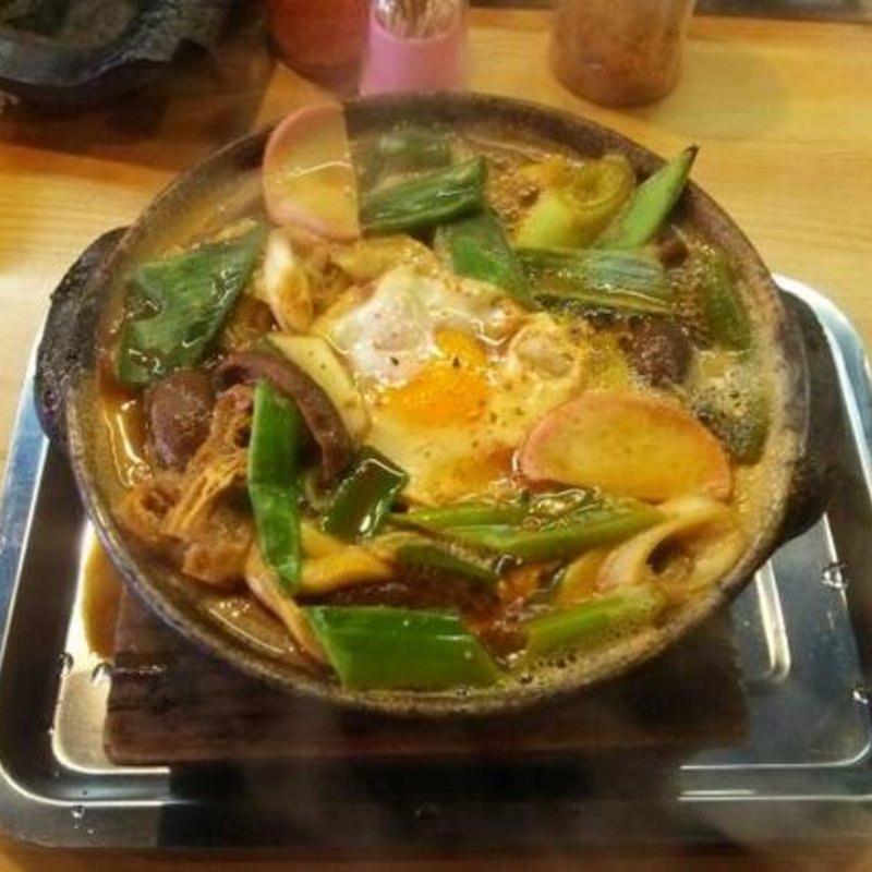 椎茸親子味噌煮込みうどん(松屋)