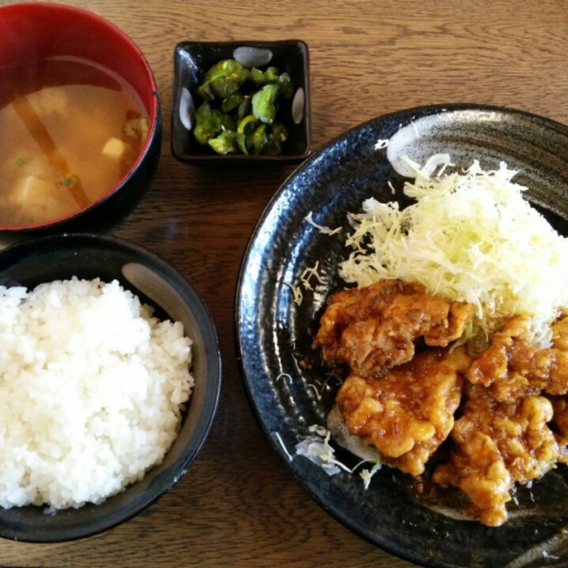 鶏の天ぷらあんかけ定食(林屋本店 )