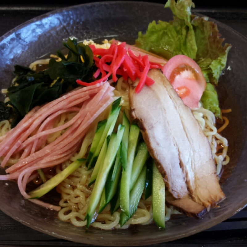 冷やし中華(柏崎市大崎温泉雪割草の湯)