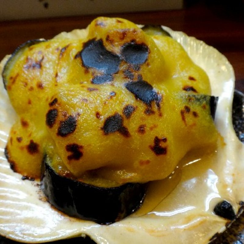 帆立と茄子の田楽(根ぎし )