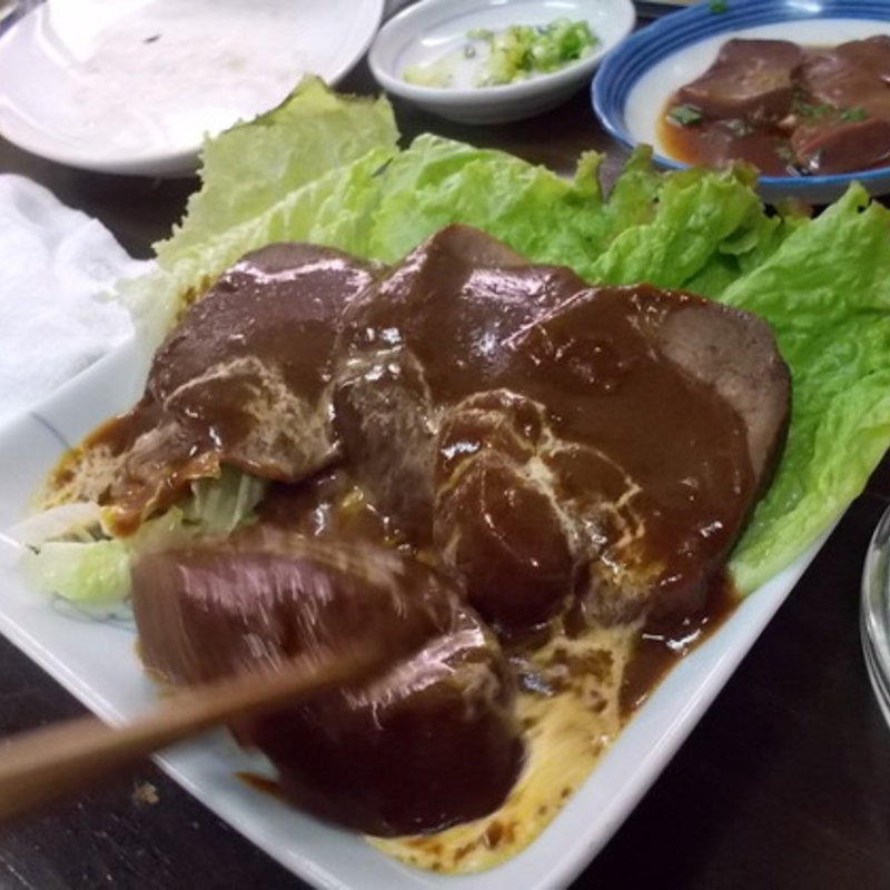 牛タン煮込みデミグラスソース。(桐林もつ焼 )