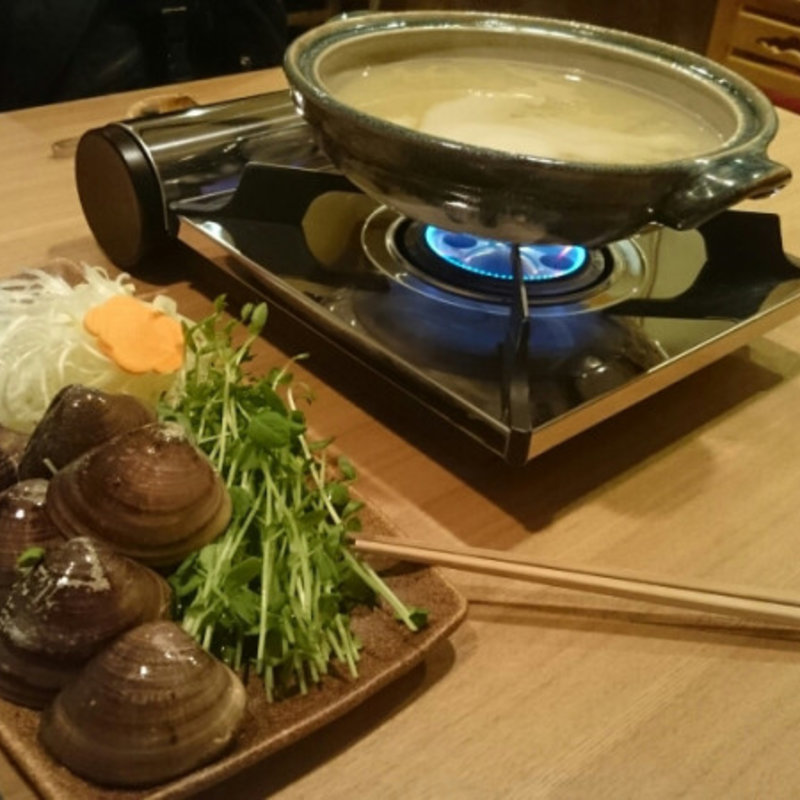 桑名産天然蛤しゃぶしゃぶコース  (桑名産天然蛤料理 貝新商店 （クワナサンテンネンハマグリリョウリ カイシンショウテン）)