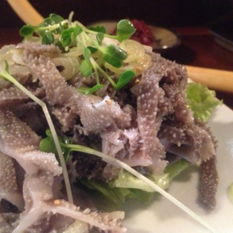 センマイ刺し(梁山苑)